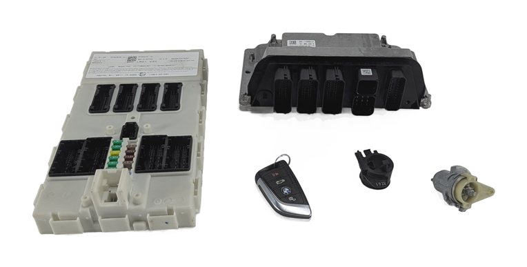 18-19 BMW X1 X2 (F39 F48) 2.0L B46 TURBO ENGINE DME IMMOBILIZER MODULE KEY SET
