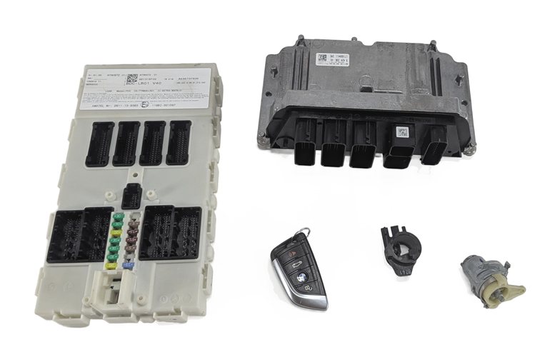 Thumbnail 2: 18-19 BMW X1 X2 (F39 F48) 2.0L B46 TURBO ENGINE DME IMMOBILIZER MODULE KEY SET