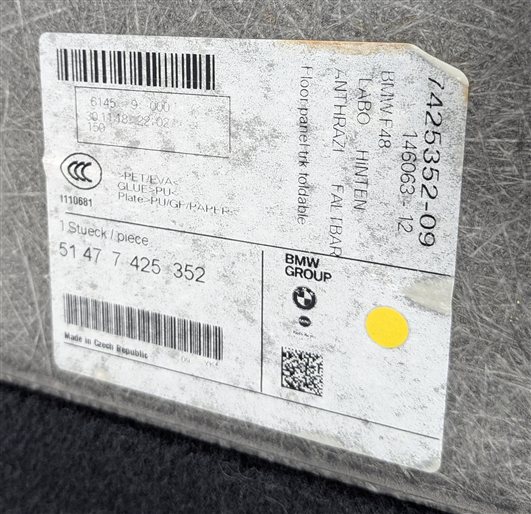 Thumbnail 8: 2019 BMW X1 (F48) REAR CARGO TRUNK LOAD FLOOR FOLDABLE BOARD PANEL