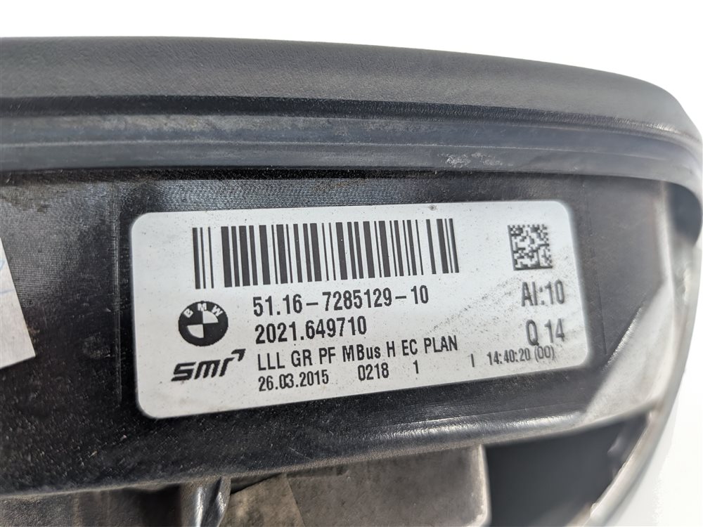 Thumbnail 10: 2014-2020 BMW 428i 430i 435i 440i (F32) LEFT PFOLD AUTODIM DOOR MIRROR (White)