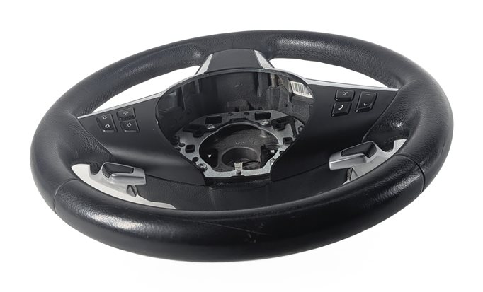 Thumbnail 4: 06-10 BMW 5 6 SERIES (E60 E63) SPORT STEERING WHEEL w/PADDLE SHIFTERS (Black)