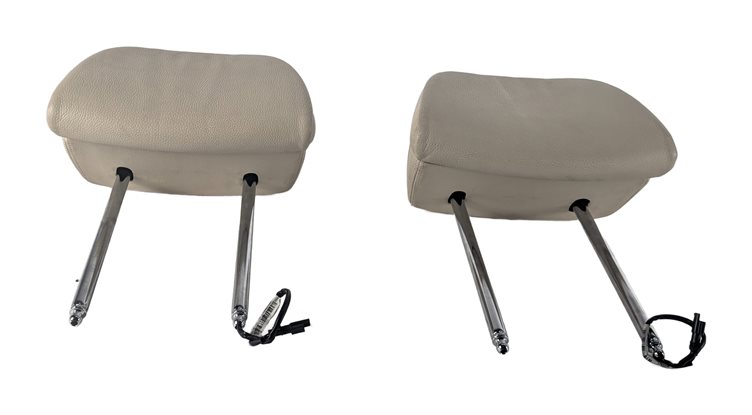 2008-2010 BMW 528i 535i 550i M5 (E60 E61) FRONT SEAT HEADREST SET/2 (Beige)