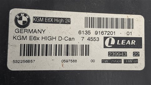 Thumbnail 7: 04-10 BMW 525i 530i 535i 545i 550i 645i 650i M5 M6 (E60 E63) BODY CONTROL MODULE