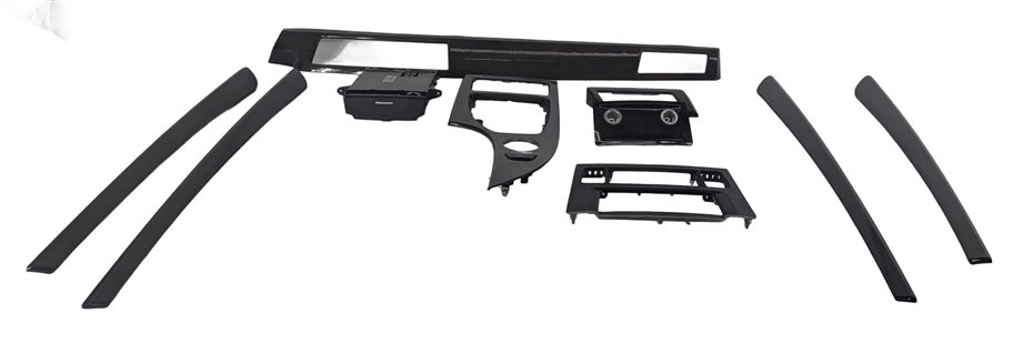 2008 BMW 535I (E60) INTERIOR DASH DOOR CENTER CONSOLE REAR TRIM SET/9 (Bamboo)