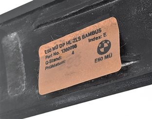 Thumbnail 10: 2008 BMW 535I (E60) INTERIOR DASH DOOR CENTER CONSOLE REAR TRIM SET/9 (Bamboo)