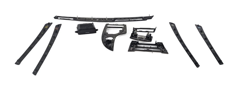 Thumbnail 3: 2008 BMW 535I (E60) INTERIOR DASH DOOR CENTER CONSOLE REAR TRIM SET/9 (Bamboo)