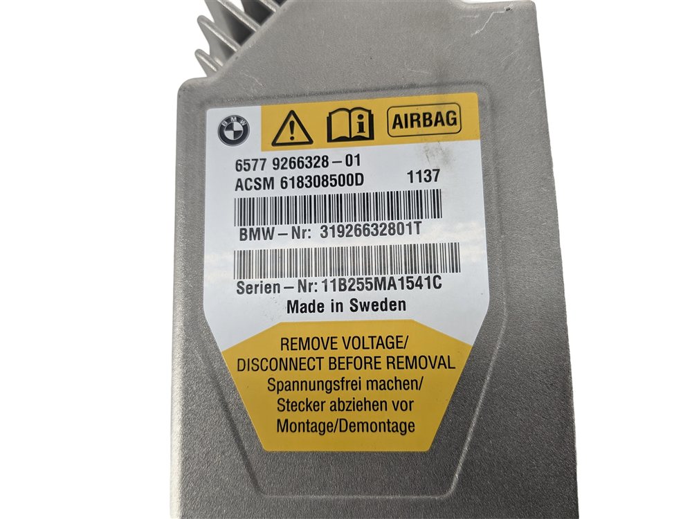 Thumbnail 6: 09-13 BMW 535iGT 550iGT 740i 750i 760i B7 (F01 F07 F10) SRS BAG CONTROL MODULE