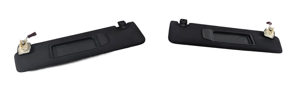 2009-2015 BMW 740i 750i 760i B7 (F01) FRONT LEFT & RIGHT SUN VISOR SET (Black)
