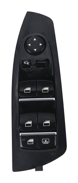 Thumbnail 2: 09-15 BMW 740i 750i 760i B7 (F01) DRIVER WINDOW SWITCH w/ SHADE & P-FOLD (BLACK)