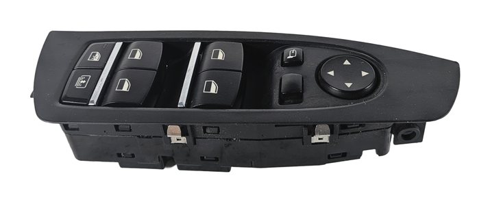 Thumbnail 3: 09-15 BMW 740i 750i 760i B7 (F01) DRIVER WINDOW SWITCH w/ SHADE & P-FOLD (BLACK)