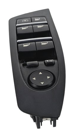 Thumbnail 4: 09-15 BMW 740i 750i 760i B7 (F01) DRIVER WINDOW SWITCH w/ SHADE & P-FOLD (BLACK)
