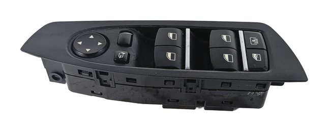 Thumbnail 5: 09-15 BMW 740i 750i 760i B7 (F01) DRIVER WINDOW SWITCH w/ SHADE & P-FOLD (BLACK)