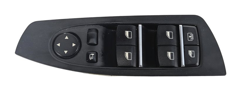 Thumbnail 6: 09-15 BMW 740i 750i 760i B7 (F01) DRIVER WINDOW SWITCH w/ SHADE & P-FOLD (BLACK)
