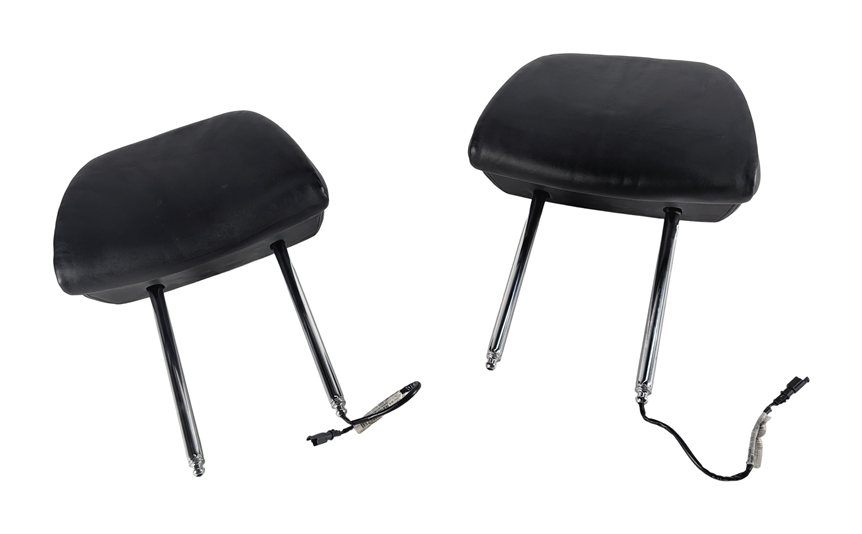 Thumbnail 2: 09-13 BMW 5GT 7 SERIES F01 F02 F04 F07 FRONT COMFORT SEAT HEADREST SET-2 (Black)