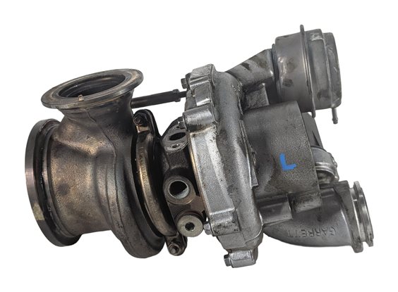 Thumbnail 2: 08-14 BMW 550i 750i X5 X6 (E70 E71 F01 F10) 4.4L N63 ENGINE LEFT TURBOCHARGER