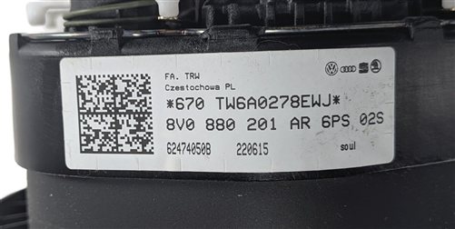 Thumbnail 6: 2015-2018 AUDI A3 Q3 (8U 8V) DRIVER STEERING WHEEL SRS AIRBAG AIR BAG