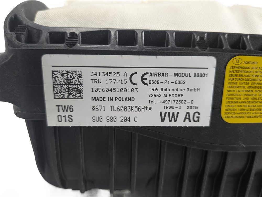 Thumbnail 6: 2015-2018 AUDI Q3 (8U) RIGHT FRONT PASSENGER DASH AIRBAG AIR BAG
