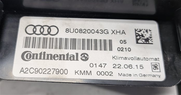 Thumbnail 7: 2015-2016 AUDI Q3 (8U) FRONT HEATER A/C TEMPERATURE CLIMATE CONTROL PANEL