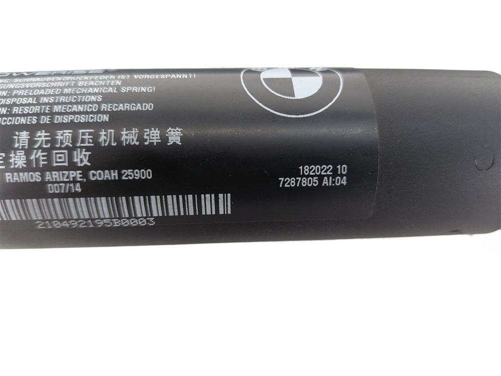 Thumbnail 4: 2011-2015 BMW X3 (F25) LEFT & RIGHT REAR TRUNK SHOCK STRUT SET 2 (ELECTRIC)