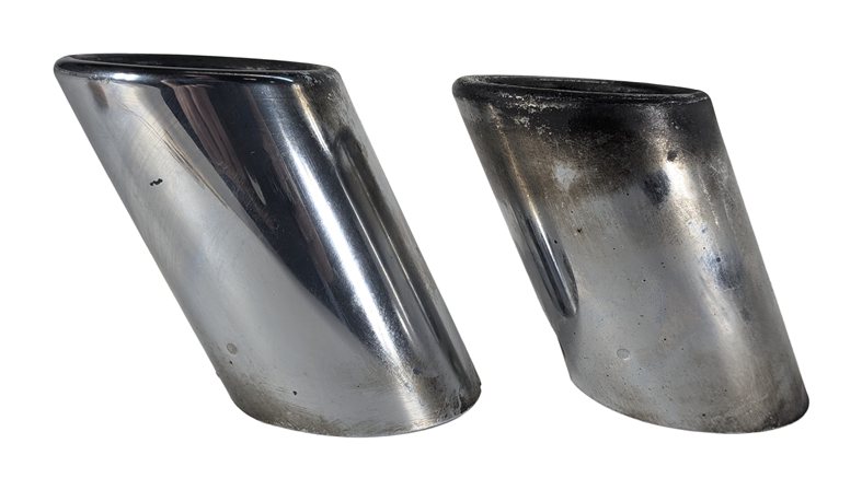 Thumbnail 3: 14-16 BMW X3 X4 (F25) 3.0L (N55) ENGINE MUFFLER EXHAUST PIPE TIP SET/2 (CHROME)