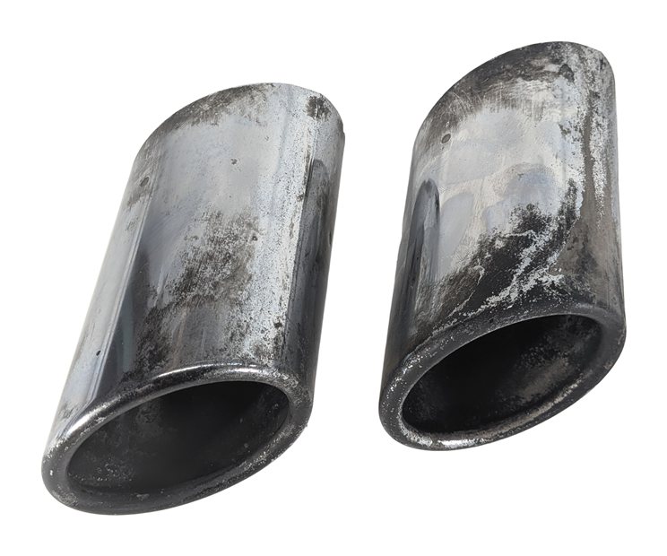 Thumbnail 4: 14-16 BMW X3 X4 (F25) 3.0L (N55) ENGINE MUFFLER EXHAUST PIPE TIP SET/2 (CHROME)