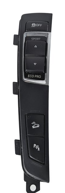 2014 BMW X3 (F25) CENTER CONSOLE PDC DSC OFF ECO PRO SPORT TAILGATE SWITCH PANEL