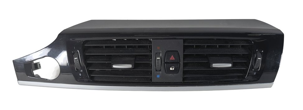 Thumbnail 2: 2014 BMW X3 (F25) FRONT CENTER DASH AC VENT w/ HAZARD DOOR LOCK SWITCH (Black)