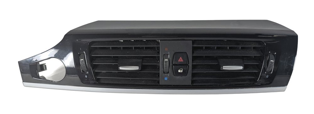 Thumbnail 3: 2014 BMW X3 (F25) FRONT CENTER DASH AC VENT w/ HAZARD DOOR LOCK SWITCH (Black)