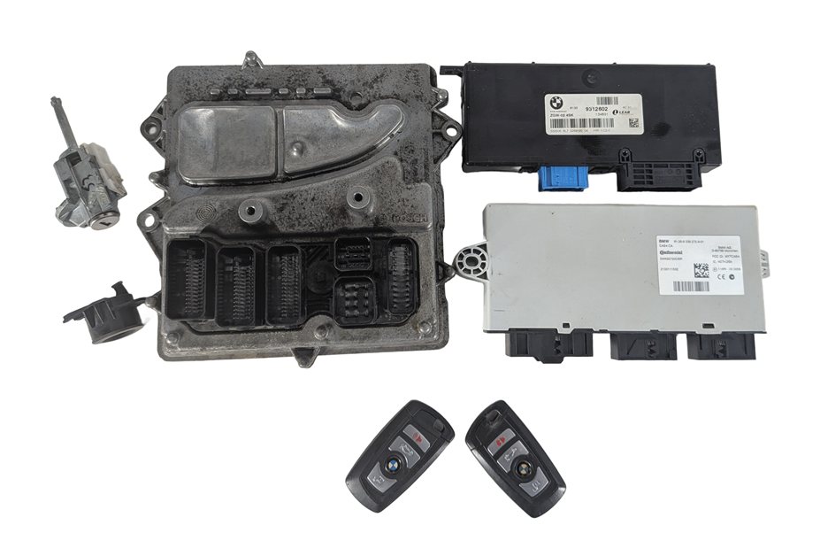 Thumbnail 2: 2014 BMW X3 (F25) 3.0L (N55) ENGINE COMPUTER DME CAS4 GATEWAY IGNITION KEY SET
