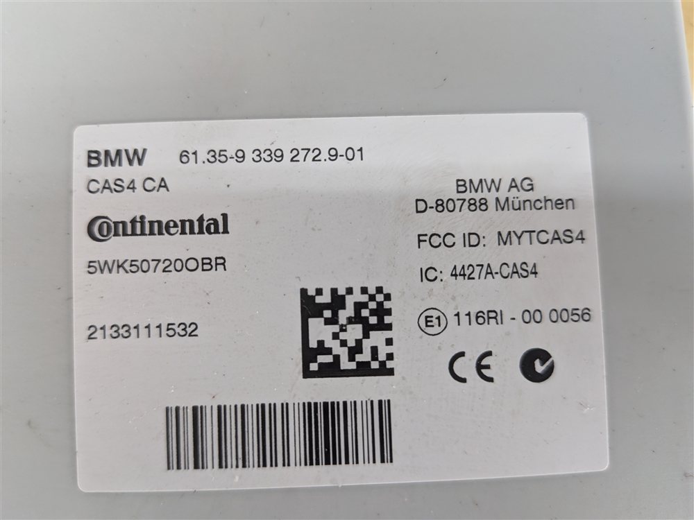 Thumbnail 5: 2014 BMW X3 (F25) 3.0L (N55) ENGINE COMPUTER DME CAS4 GATEWAY IGNITION KEY SET