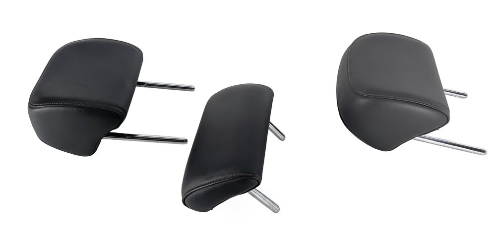 Thumbnail 2: 09-12 AUDI A4 S4 B8 8K REAR LEFT CENTER RIGHT SEAT HEAD REST SET/3 (Red)