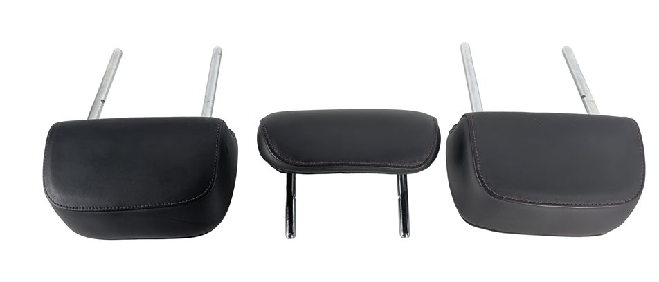 Thumbnail 5: 09-12 AUDI A4 S4 B8 8K REAR LEFT CENTER RIGHT SEAT HEAD REST SET/3 (Red)