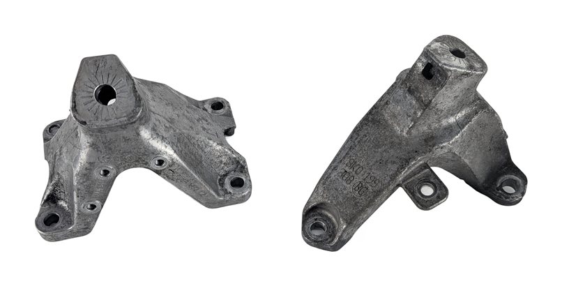 Thumbnail 3: 2011 AUDI S4 (B8 8K) 3.0L CCBA LEFT & RIGHT ENGINE MOTOR MOUNT BRACKET SET/2