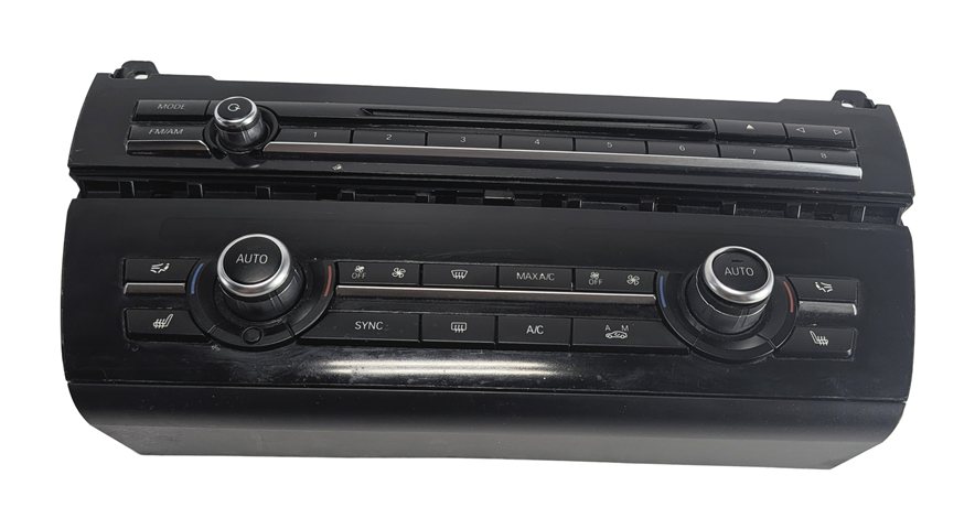 Thumbnail 3: 11-16 BMW 5 M5 SERIES (F10) HEATER A/C TEMPERATURE & RADIO CONTROL PANEL (BLACK)