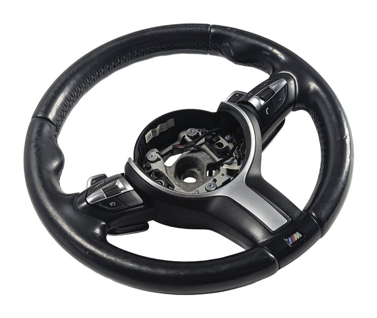 14-16 BMW 535D F10 M SPORT HEATED STEERING WHEEL w/SHIFT PADDLES (Black)
