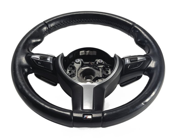 Thumbnail 2: 14-16 BMW 535D F10 M SPORT HEATED STEERING WHEEL w/SHIFT PADDLES (Black)