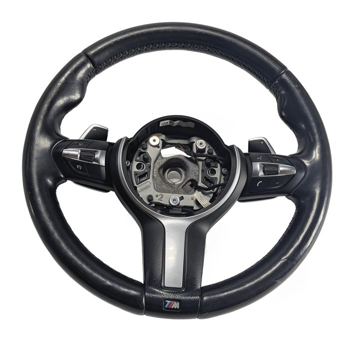 Thumbnail 3: 14-16 BMW 535D F10 M SPORT HEATED STEERING WHEEL w/SHIFT PADDLES (Black)
