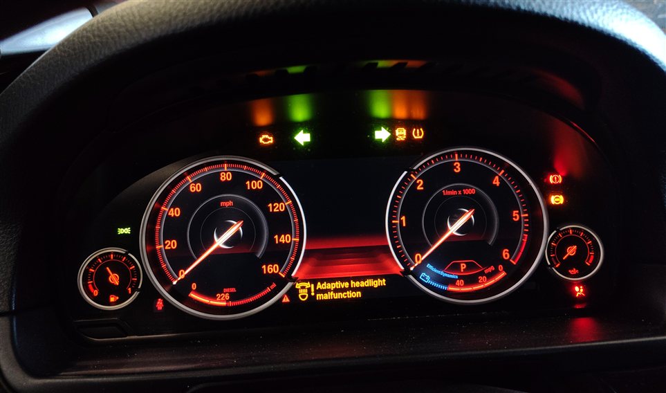 Thumbnail 2: 2016 BMW 535D (F10) DIGITAL INSTRUMENT CLUSTER SPEEDOMETER GAUGE DASH PANEL