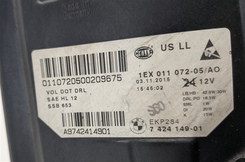 Thumbnail 9: 2014-2016 BMW 528i 535i 550i F10 LEFT DRIVER LED ADAPTIVE HEADLIGHT LAMP