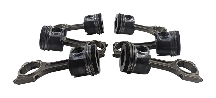 Thumbnail 2: 14-18 BMW 535i 740i X5 N57T 3.0L DIESEL ENGINE PISTON & CONNECTING ROD SET/6