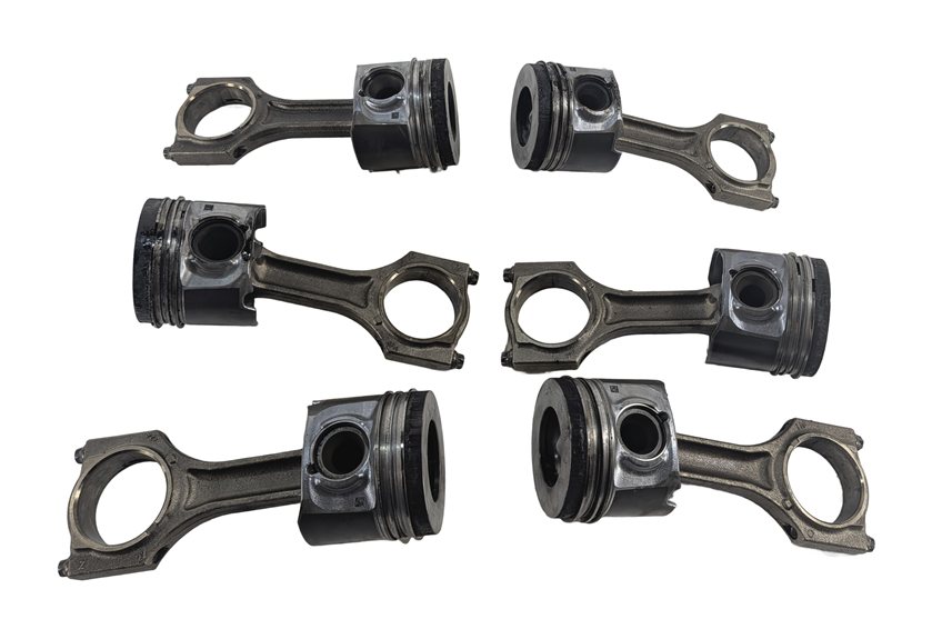 Thumbnail 3: 14-18 BMW 535i 740i X5 N57T 3.0L DIESEL ENGINE PISTON & CONNECTING ROD SET/6