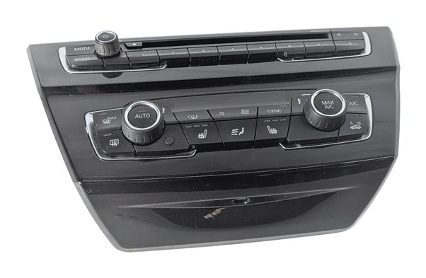 16-20 BMW X1 X2 (F39 F48) A/C HEAD CLIMATE RADIO CONTROL PANEL w/ TRIM