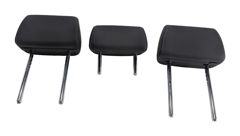 Thumbnail 3: 2011-2017 BMW X3 (F25) REAR SEAT HEADREST HEAD REST LEATHER SET/3 (Black)