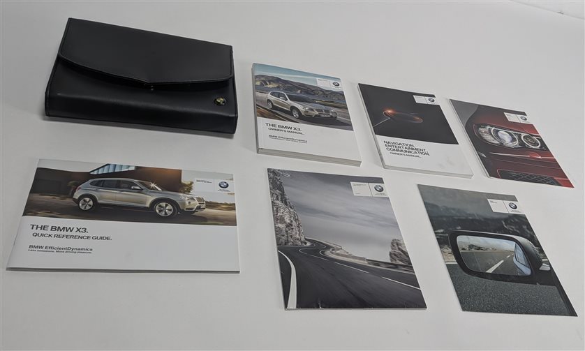 2014 BMW X3 (F25) 3.0L OWNER'S MANUAL BOOKLET HANDBOOK SET w/ LEATHER CASE