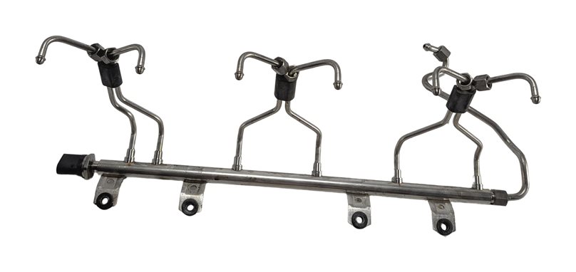 Thumbnail 3: 2014 BMW X3 F25 3.0L N55 ENGINE HIGH PRESSURE FUEL RAIL w/LINES PRESSURE SENSOR