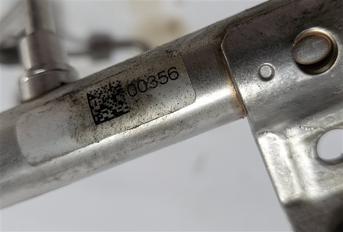 Thumbnail 6: 2014 BMW X3 F25 3.0L N55 ENGINE HIGH PRESSURE FUEL RAIL w/LINES PRESSURE SENSOR
