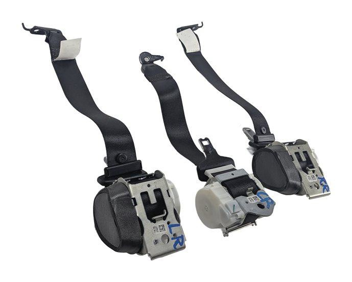2014 BMW X3 (F25) REAR LEFT CENTER RIGHT SEAT SEATBELT RETRACTOR SET/3 (Black)
