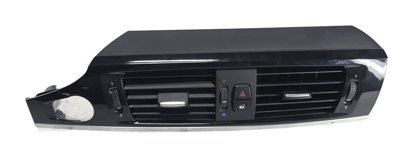 Thumbnail 2: 2014 BMW X3 (F25) FRONT CENTER DASH HEAT AIR AC VENT w/HAZARD SWITCH (Black)