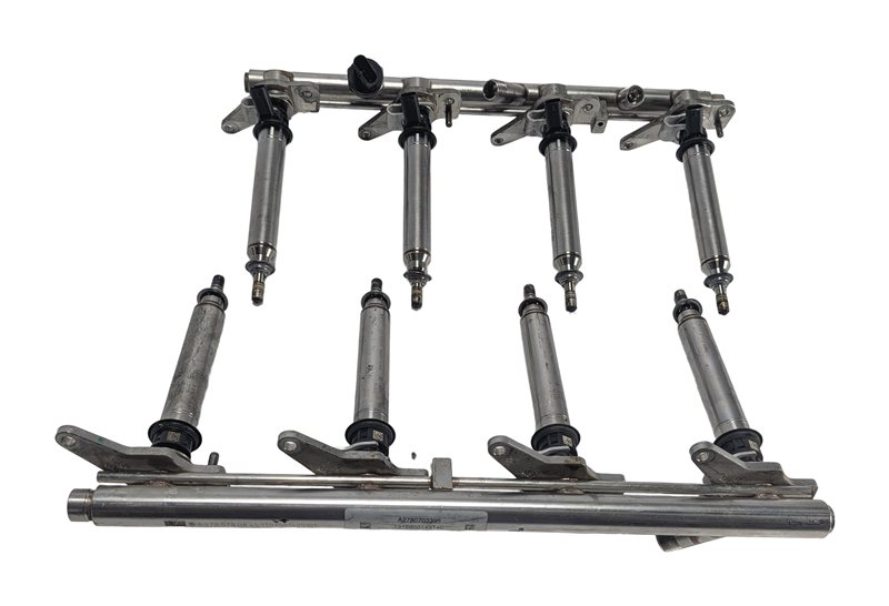 Thumbnail 3: 2013 MERCEDES GL450 (X166) 4.6L (278.928) ENGINE FUEL INJECTOR SET/8 w/FUEL RAIL