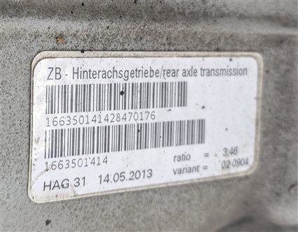Thumbnail 7: 2012-2018 MERCEDES GL ML (W166 X166) REAR DIFFERENTIAL GEAR CARRIER 3.46 RATIO